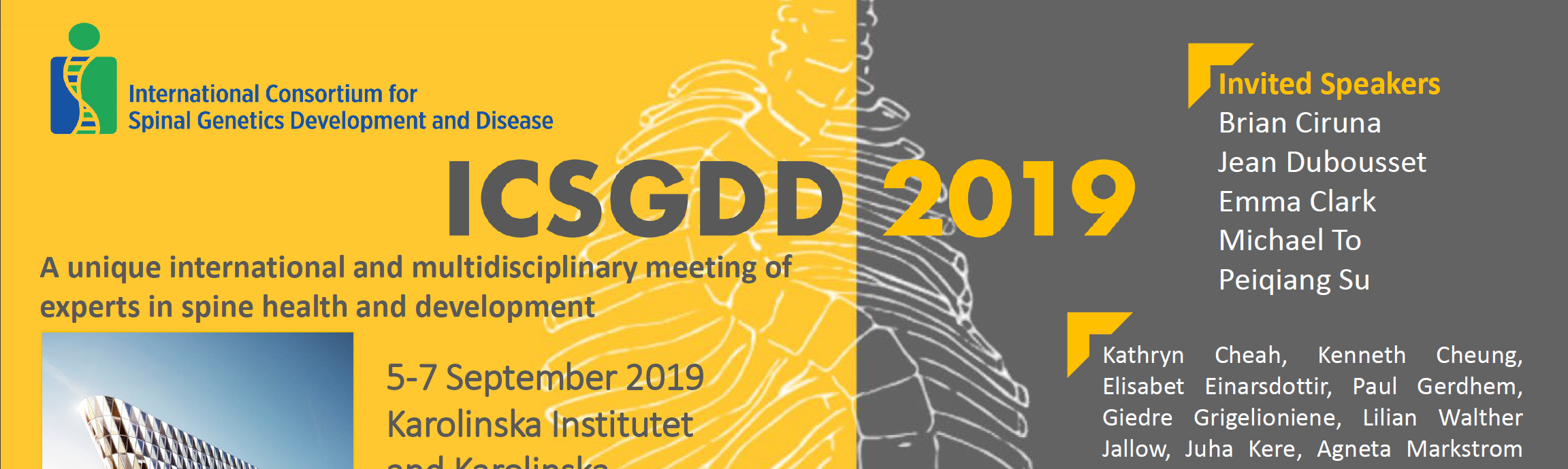 Read more about the article 2019 International Consortium for Spinal Genetics, Development, and Disease (ICSGDD)